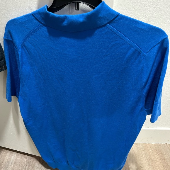 Theory Mens Blue Luxury Polo NWT $165 Size L - Picture 3 of 10